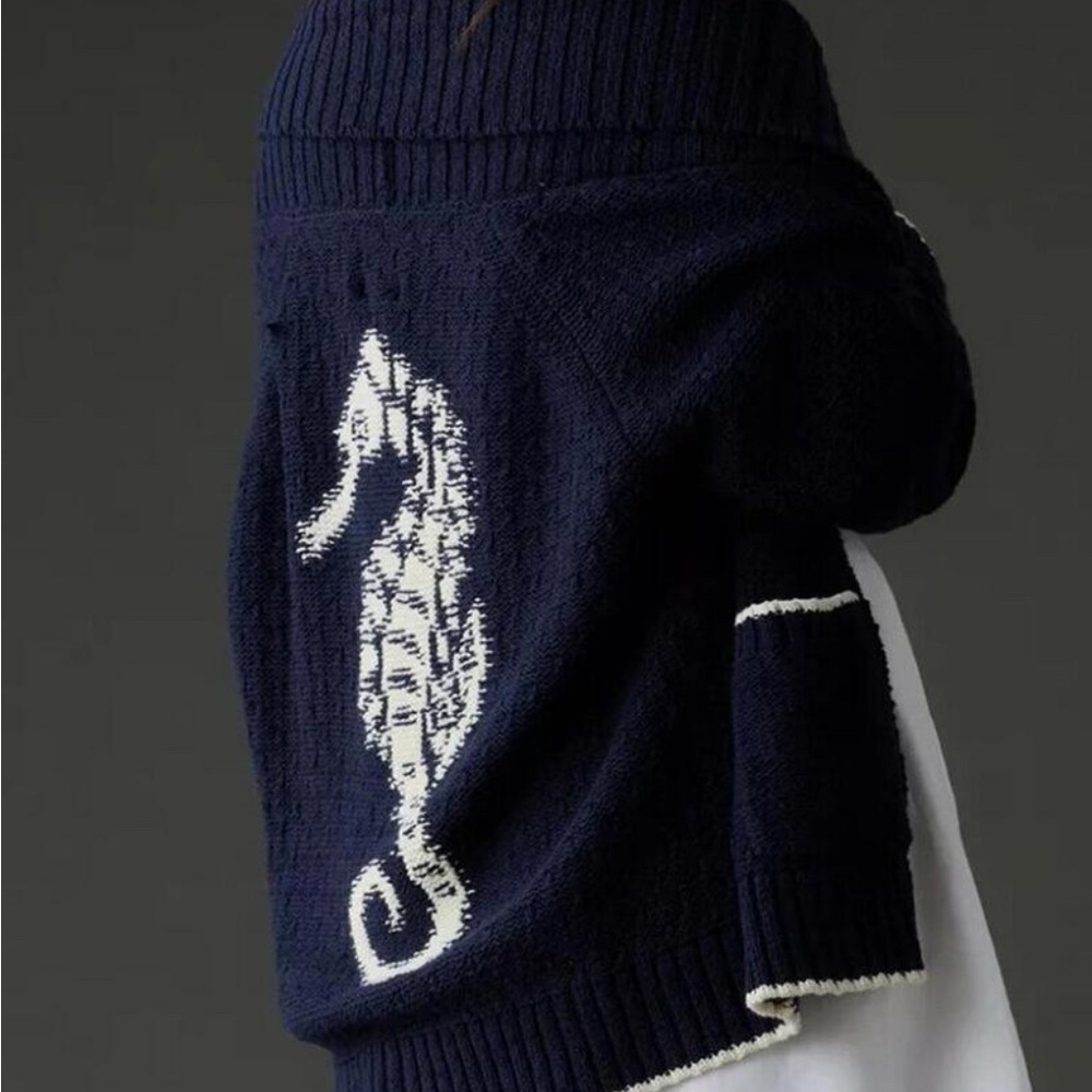 Anthropologie Maeve Seahorse Cardigan